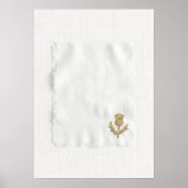 Gouden Vlinder Minimaal Botanisch Poster (Voorkant)