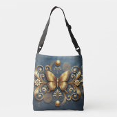 Gouden Vlinder Ontwerp Crossbody Tas (Achterkant)