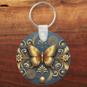 Gouden Vlinder Ontwerp Sleutelhanger (Achterkant)