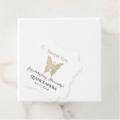 Gouden Vlinder Quinceañera Bedankjes Labels (In situ)