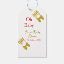 Gouden vlinder rood baby shower oh baby modern