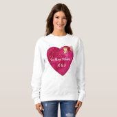 Gouden Vlinder Roze Hart Valentijnsdag Trui (Voorkant volledig)