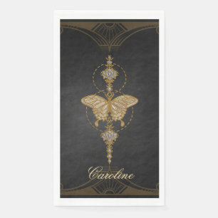 Gouden vlinder. servet