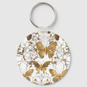 Gouden vlinder Sierkussen: Sleutelhanger