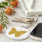 Gouden Vlinder Sleutelhanger (Voorkant Rechts)