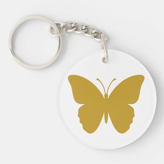 Gouden Vlinder Sleutelhanger (Voorkant)