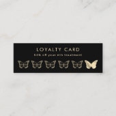 gouden vlinder - trouwerij mini visitekaartje (Voorkant)