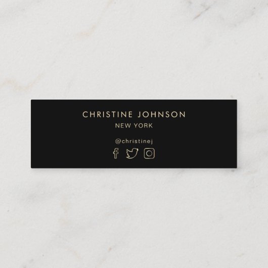 gouden vlinder - trouwerij mini visitekaartje (Achterkant)