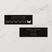 gouden vlinder - trouwerij mini visitekaartje (Voorkant / Achterkant)