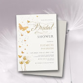 Gouden Vlinder Wilde Bloemen Boho Chic Bruidsmeisj Kaart