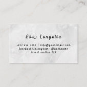 Gouden vlinder wit marmer visitekaartje (Achterkant)