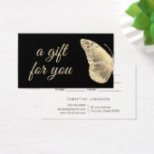 gouden vlinderdekaartje visitekaartje (Bureau)