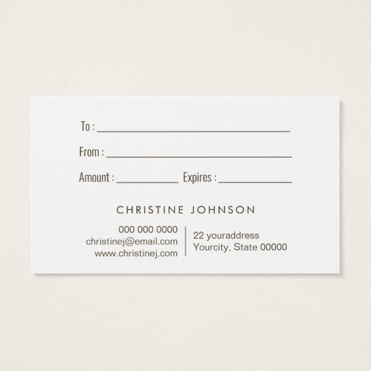 gouden vlinderdekaartje visitekaartje (Achterkant)