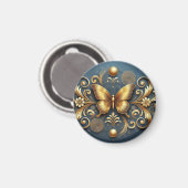 Gouden Vlinderontwerp Magneet (Voorkant / Achterkant)