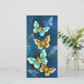 Gouden vlinders aankondiging (Staand voorkant)
