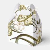 Gouden vlinders Bloemen Favor Box Bedankdoosjes (Achterkant)
