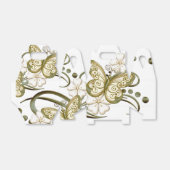 Gouden vlinders Bloemen Favor Box Bedankdoosjes (Uitgevouwen)