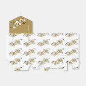 Gouden Vlinders Bloemen Patroon Favor Box Bedankdoosjes (Uitgevouwen)