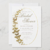 Gouden vlinders Boho Lijst Elegant Vrijgezellenfee Kaart (Voorkant)