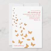 GOUDEN VLINDERS BRUILOFT KAART (Voorkant)