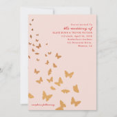 GOUDEN VLINDERS BRUILOFT KAART (Voorkant)