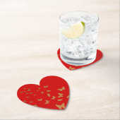 GOUDEN VLINDERS BRUILOFT KARTONNEN ONDERZETTERS (Insitu)