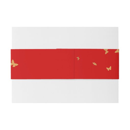 GOUDEN VLINDERS BRUILOFT UITNODIGINGEN WIKKEL (Achterkant Voorbeeld)