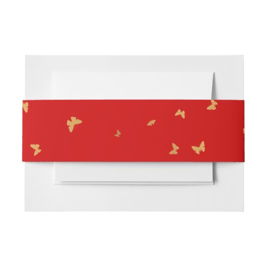 GOUDEN VLINDERS BRUILOFT UITNODIGINGEN WIKKEL (Voorkant Voorbeeld)