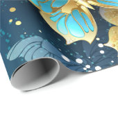 Gouden vlinders cadeaupapier (Rol Hoek)