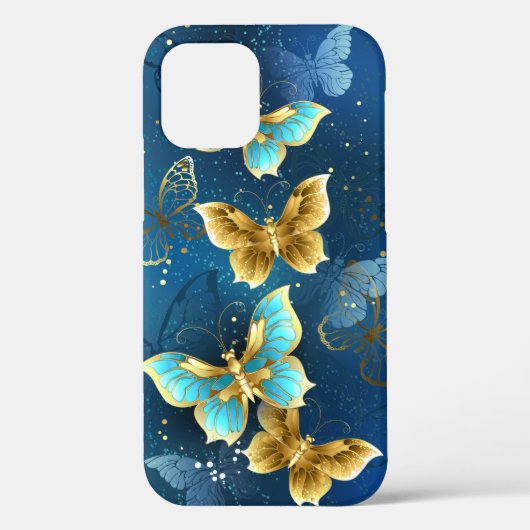Gouden vlinders Case-Mate iPhone case (Achterkant)