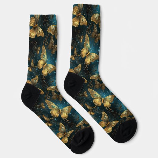 Gouden Vlinders Crew Soks Sokken (Rechts)