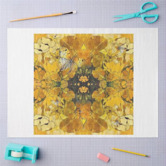 Gouden Vlinders Decoupage Papier (Craft)