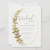 Gouden Vlinders Elegante Boho Lijst Bruidsmeisjesf Kaart (Voorkant)