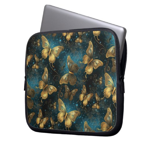 Gouden Vlinders Elektronica Tas (Voorkant Links)