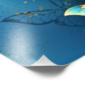 Gouden vlinders foto afdruk (Hoek)