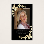 Gouden Vlinders Foto Memorial Gebed Kaart (Voorkant)