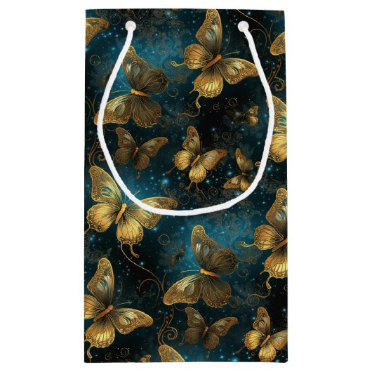 Gouden Vlinders Gift Bag Klein Cadeauzakje (Achterkant)