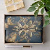 Gouden Vlinders in Bloementuin Decoupage Tissuepapier (Geschenk)