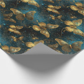 Gouden vlinders inpakpapier (Hoek)