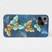 Gouden vlinders iPhone hoesje (Achterkant horizontaal)