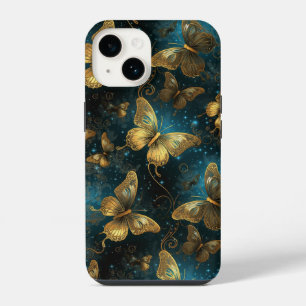 Gouden Vlinders Kaal iPhone 14 Hoesje