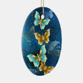 Gouden vlinders keramisch ornament (Rechts)