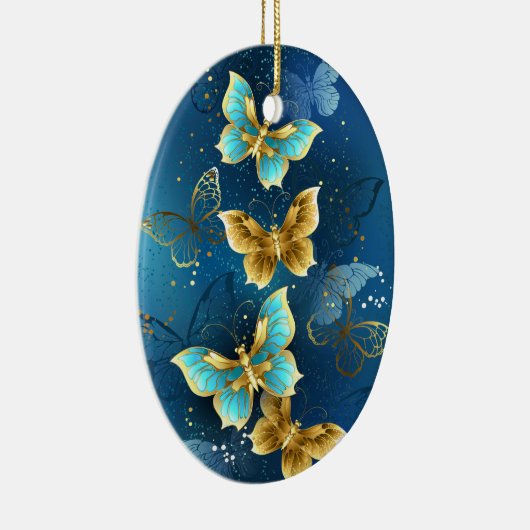 Gouden vlinders keramisch ornament (Rechts)