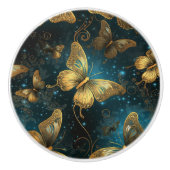 Gouden Vlinders Keramische knop (Voorkant)