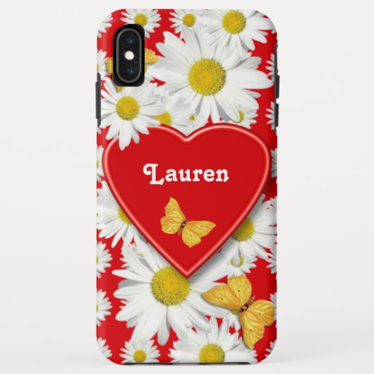 Gouden Vlinders Madeliefje Tuin Liefde Case-Mate iPhone Case (Achterkant)