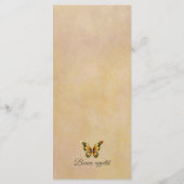 Gouden vlinders menu (Achterkant)