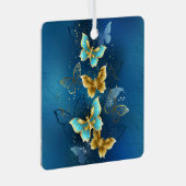 Gouden vlinders metalen ornament (Voorkant Rechts)