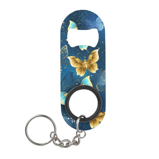 Gouden vlinders mini flessenopener (Voorkant)