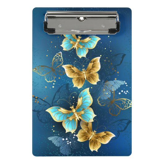 Gouden vlinders mini klembord (Voorkant)