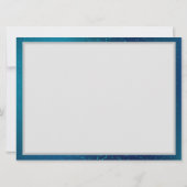 Gouden vlinders op een blauwe achtergrond aankondiging (Achterkant)